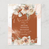 HERFST Terracotta Floral Pampas Grass WEDDING (Voorkant)