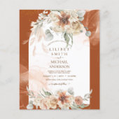 HERFST Terracotta Floral Pampas Grass WEDDING (Voorkant)