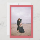 Herfst terracotta florale waterverf foto bruiloft kaart (Achterkant)