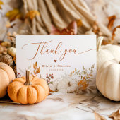 Herfst Terracotta Herfstbruiloft bedankt Kaart