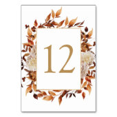 Herfst Terracotta laat botanische bruiloft over Kaart (Voorkant)