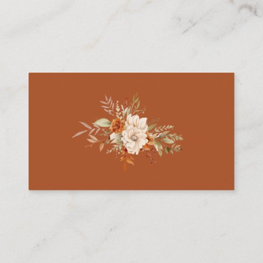 Herfst terracotta Luier loterij ticket Informatiekaartje (Achterkant)