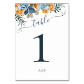 Herfst terracotta marineblauw en roest elegante br kaart (Achterkant)