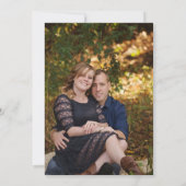 Herfst Terracotta Modern Eenvoudig Verloving Foto Kaart (Achterkant)