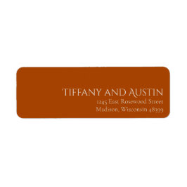 Herfst Terracotta Modern Wedding Adresetiketten Etiket