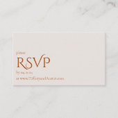 Herfst Terracotta Modern Wedding RSVP Kaart (Voorkant)