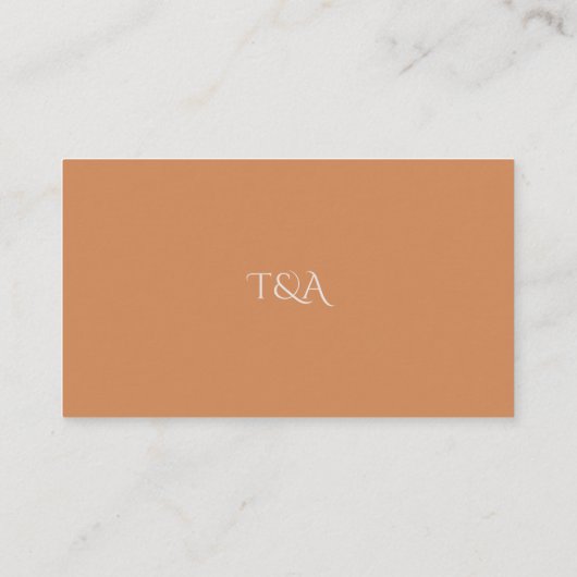 Herfst Terracotta Modern Wedding RSVP Kaart (Achterkant)