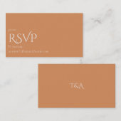 Herfst Terracotta Modern Wedding RSVP Kaart (Voorkant / Achterkant)