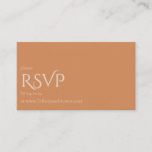 Herfst Terracotta Modern Wedding RSVP Kaart (Voorkant)
