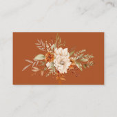 Herfst terracotta recept voor de bruid om te zijn informatiekaartje (Achterkant)