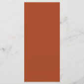 Herfst Terracotta Trouwmenu Menu (Achterkant)