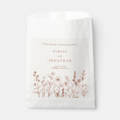 Herfst Terracotta Verbrand Sinaasappel Wildflower Bedankzakje (Voorkant)