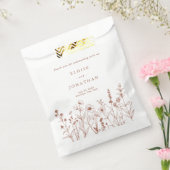 Herfst Terracotta Verbrand Sinaasappel Wildflower Bedankzakje (Gezegeld)