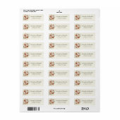 Herfst Terracotta Waterverf Floral Aangepast adres Etiket (Full Sheet)