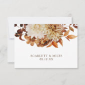 Herfst Terracotta Waterverf Floral Wedding RSVP Kaartje (Achterkant)