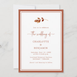 Herfst Terracotta Wedding Kaart