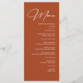 Herfst Terracotta Wedding Menu (Voorkant)