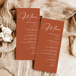 Herfst Terracotta Wedding Menu