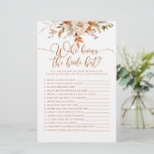 Herfst terracotta Wie weet de bruid beste spel (Staand voorkant)