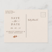 Herfst Terracotta Wreath Wedding Save the Dates An Aankondigingskaart (Achterkant)