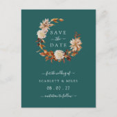 Herfst Terracotta Wreath Wedding Save the Dates An Aankondigingskaart (Voorkant)