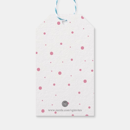 Herfst Th Waterverf White Pumpkin Fox Cadeaulabel (Achterkant)