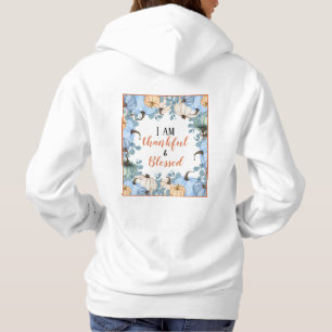 Herfst Thankful and Blessed Long Slapes Women's Hoodie