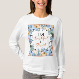 Herfst Thankful and Blessed Thanksgiving T-shirt