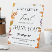 Herfst Thankgiving Treat Dank u Waardering Teken Reclamebord Met Voetstuk (Insitu)