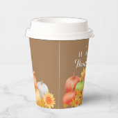 Herfst Thanksgiving Ash Papieren Bekers (Rechts)