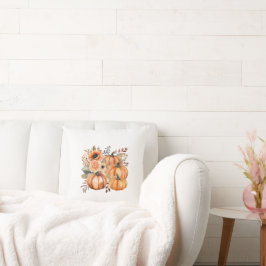 Herfst Thanksgiving Boho waterverf Pompoen Bloemen Kussen