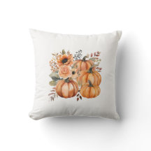 Herfst Thanksgiving Boho waterverf Pompoen Bloemen