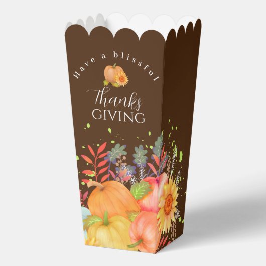 Herfst Thanksgiving Bruin Bedankdoosjes (Voorkant)