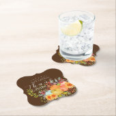 Herfst Thanksgiving Bruin Kartonnen Onderzetters (Insitu)