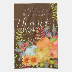 Herfst Thanksgiving Bruin Theedoek