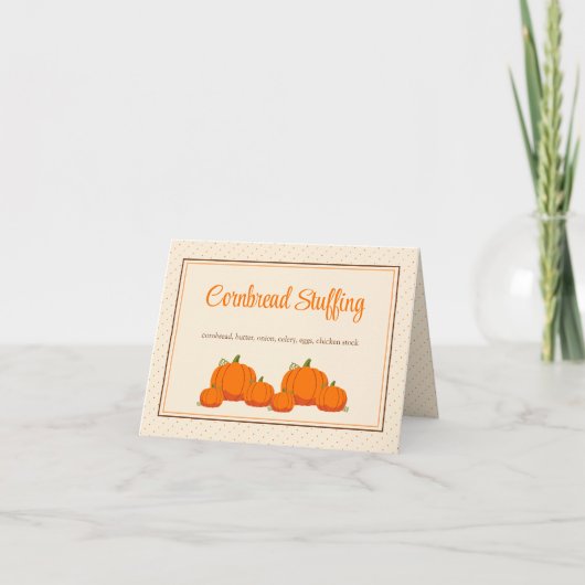 Herfst Thanksgiving Buffet Voedsel Etiket Label Ka (Voorkant)