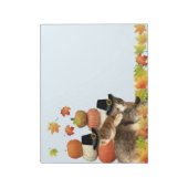 Herfst / Thanksgiving Cat Note Pad Notitieblok (Linkerzijde)