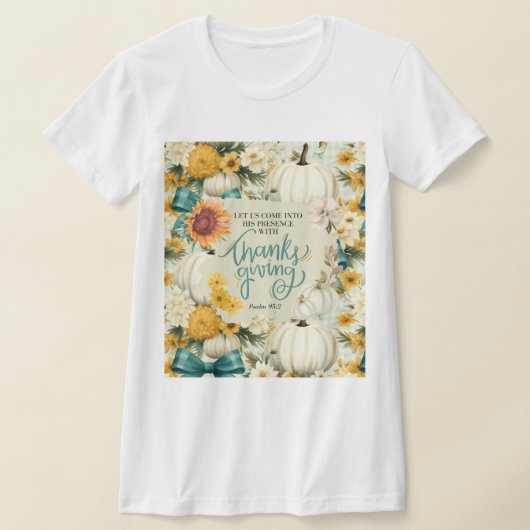 Herfst Thanksgiving Christelijk Inspirerend T-shirt (Laagn)