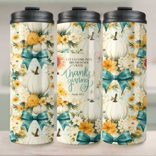 Herfst Thanksgiving Christelijk thema Tumbler Thermosbeker