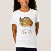 Herfst Thanksgiving Cornucopia Bedankt geven T-shirt (Voorkant)