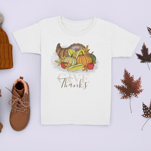 Herfst Thanksgiving Cornucopia Bedankt geven T-shirt