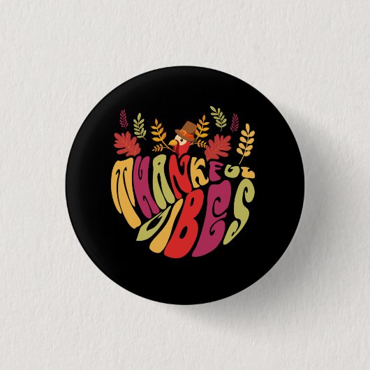 herfst Thanksgiving dag specia Ronde Button 3,2 Cm (Voorkant)