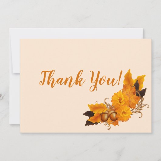 Herfst Thanksgiving Dankjewel Notities Eikels (Voorkant)