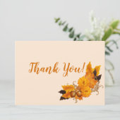Herfst Thanksgiving Dankjewel Notities Eikels (Staand voorkant)