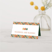 Herfst Thanksgiving Diner Naam plaats kaarten Plaatskaartje (Achterkant)