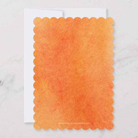 Herfst Thanksgiving diner uitnodigen waterverf pom Kaart (Achterkant)