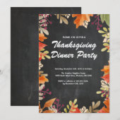 Herfst Thanksgiving-dinerfeest uitnodiging (Voorkant / Achterkant)