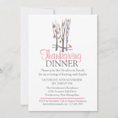 Herfst Thanksgiving Dineruitnodiging Kaart (Voorkant)