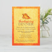 Herfst Thanksgiving Dineruitnodiging Kaart (Staand voorkant)