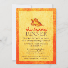 Herfst Thanksgiving Dineruitnodiging Kaart